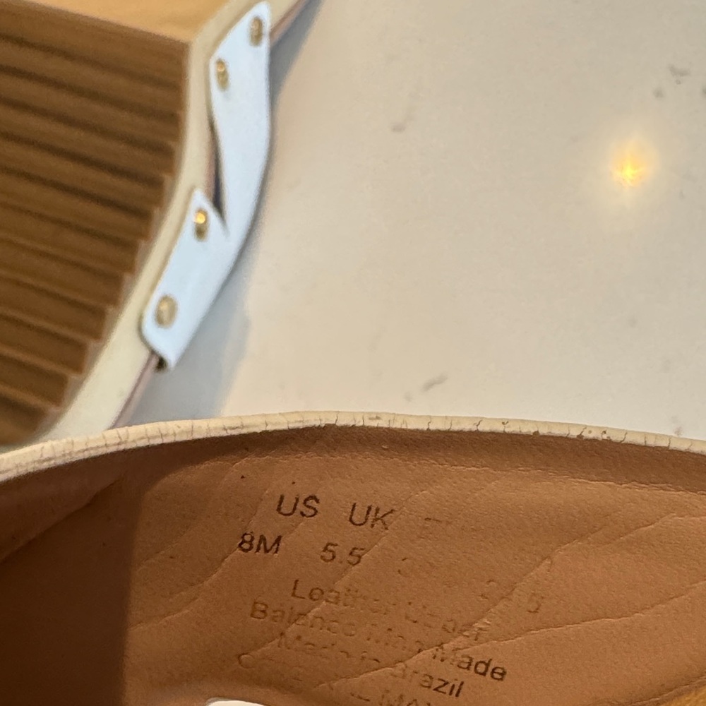 Dr Scholl’s White Leather Platform Sandals - Picture 4 of 4